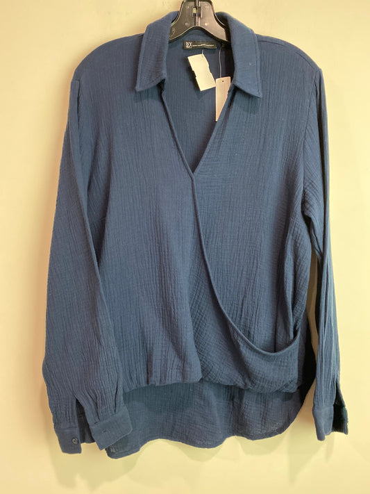 Top Long Sleeve By New York And Co In Navy, Size: L