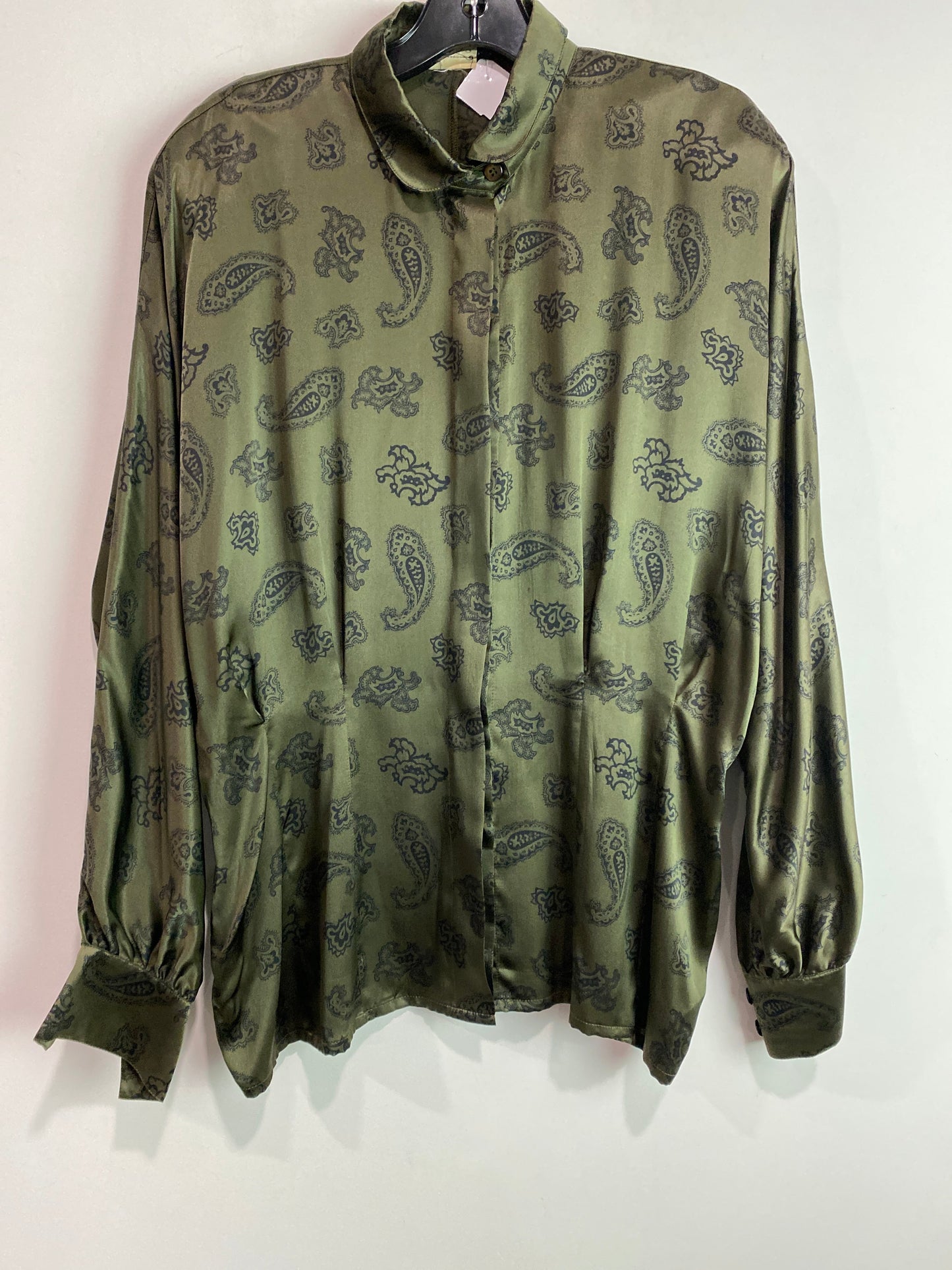 Top Long Sleeve By Escada In Green, Size: M