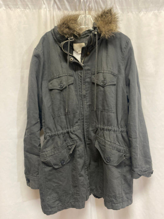 Coat Parka By Loft In Grey, Size: Xl