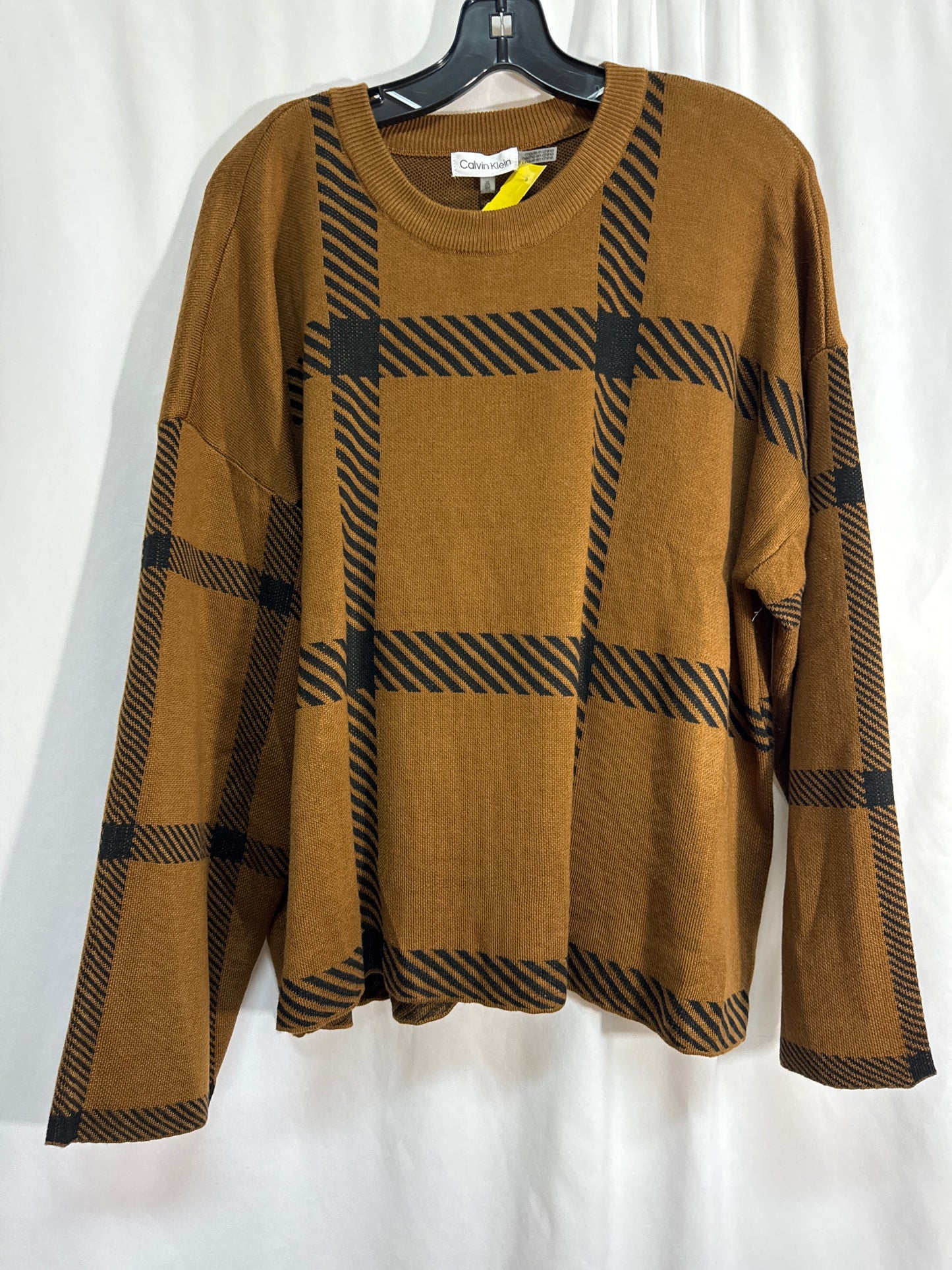 Sweater By Calvin Klein In Brown, Size: Xl