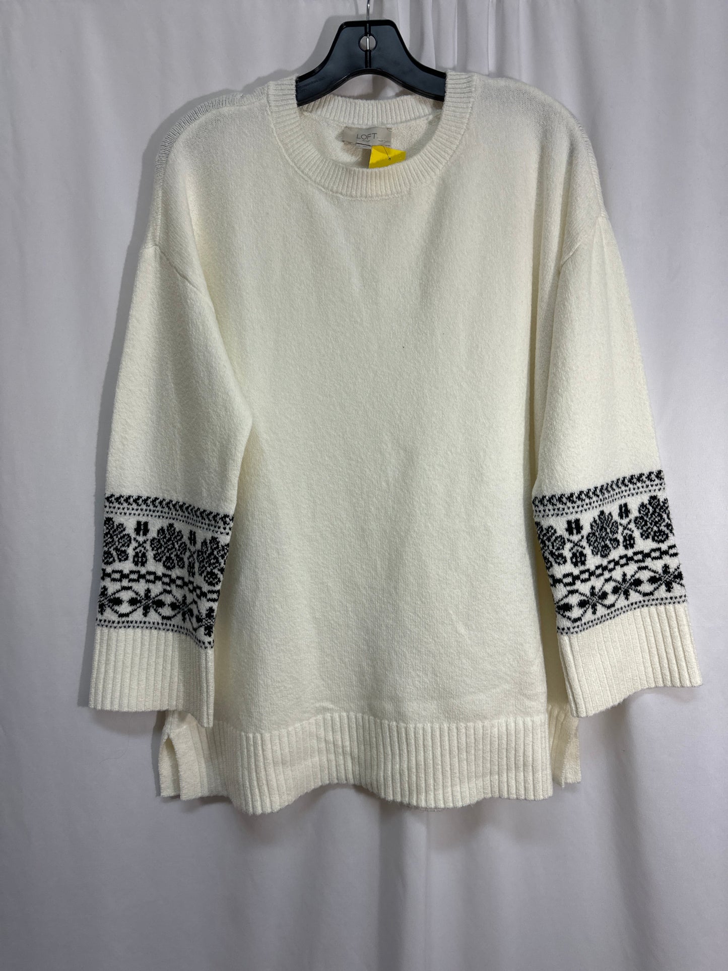 Sweater By Loft In White, Size: L