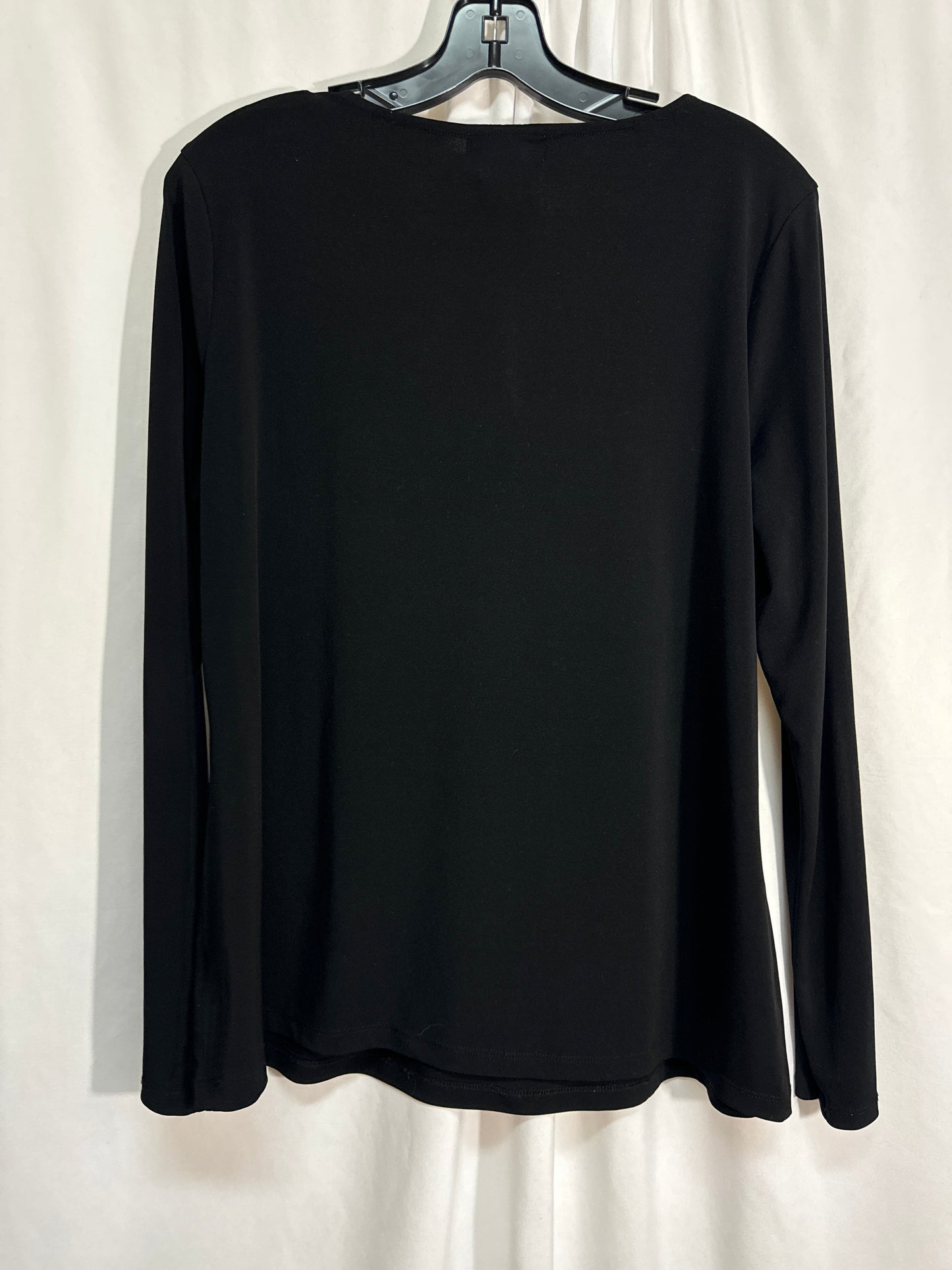 Top Long Sleeve By Liz Claiborne In Black, Size: Xl