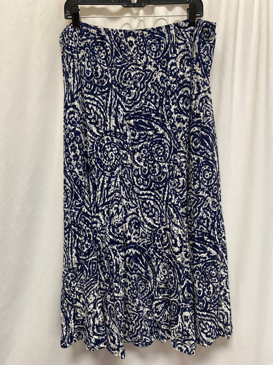 Skirt Maxi By Jm Collections In Blue, Size: Xl