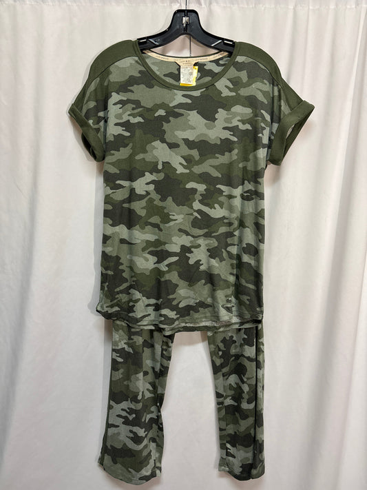 Pajamas 2pc By Lucky Brand In Camouflage Print, Size: M