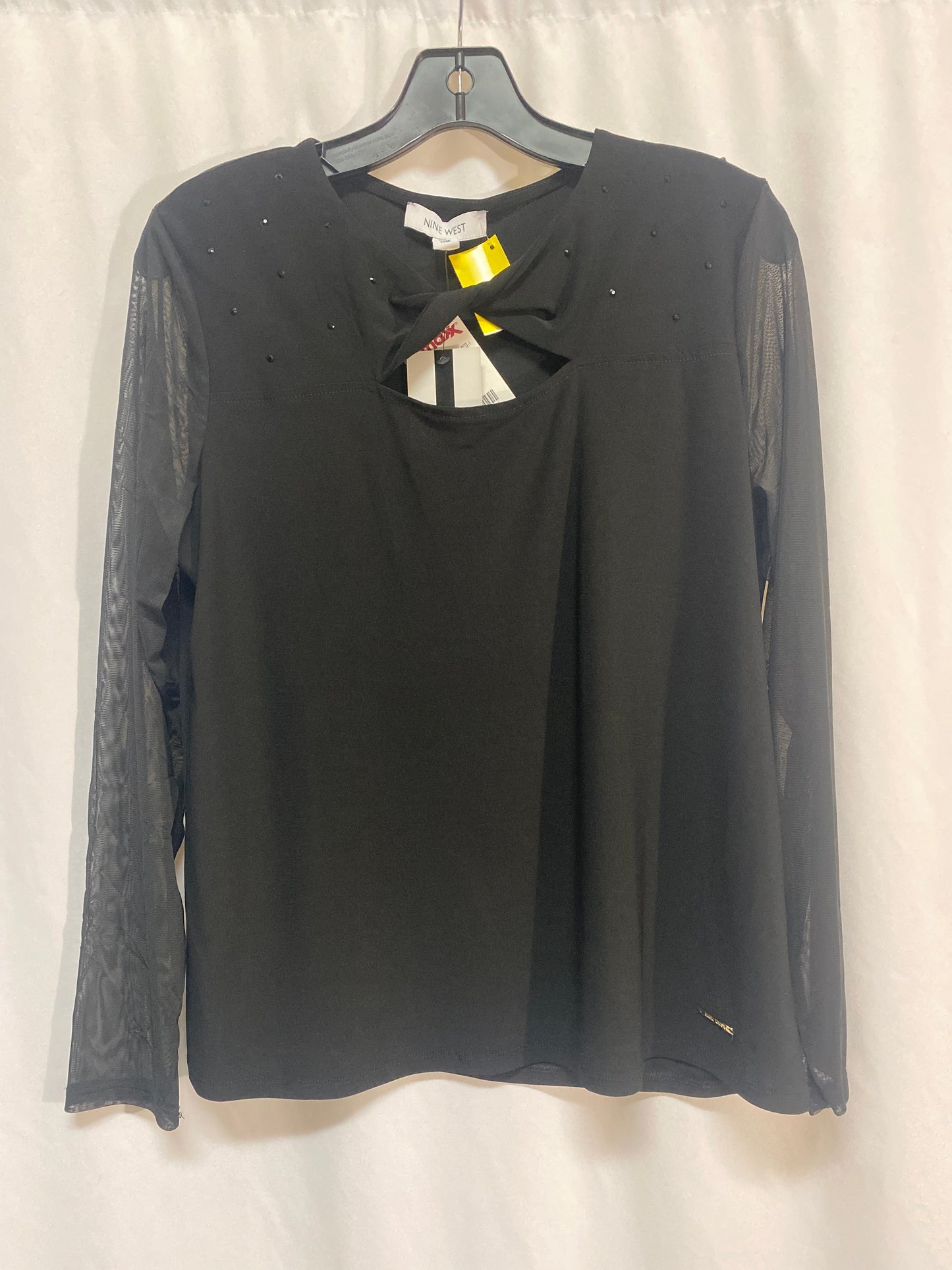 Top Long Sleeve By Nine West In Black, Size: L