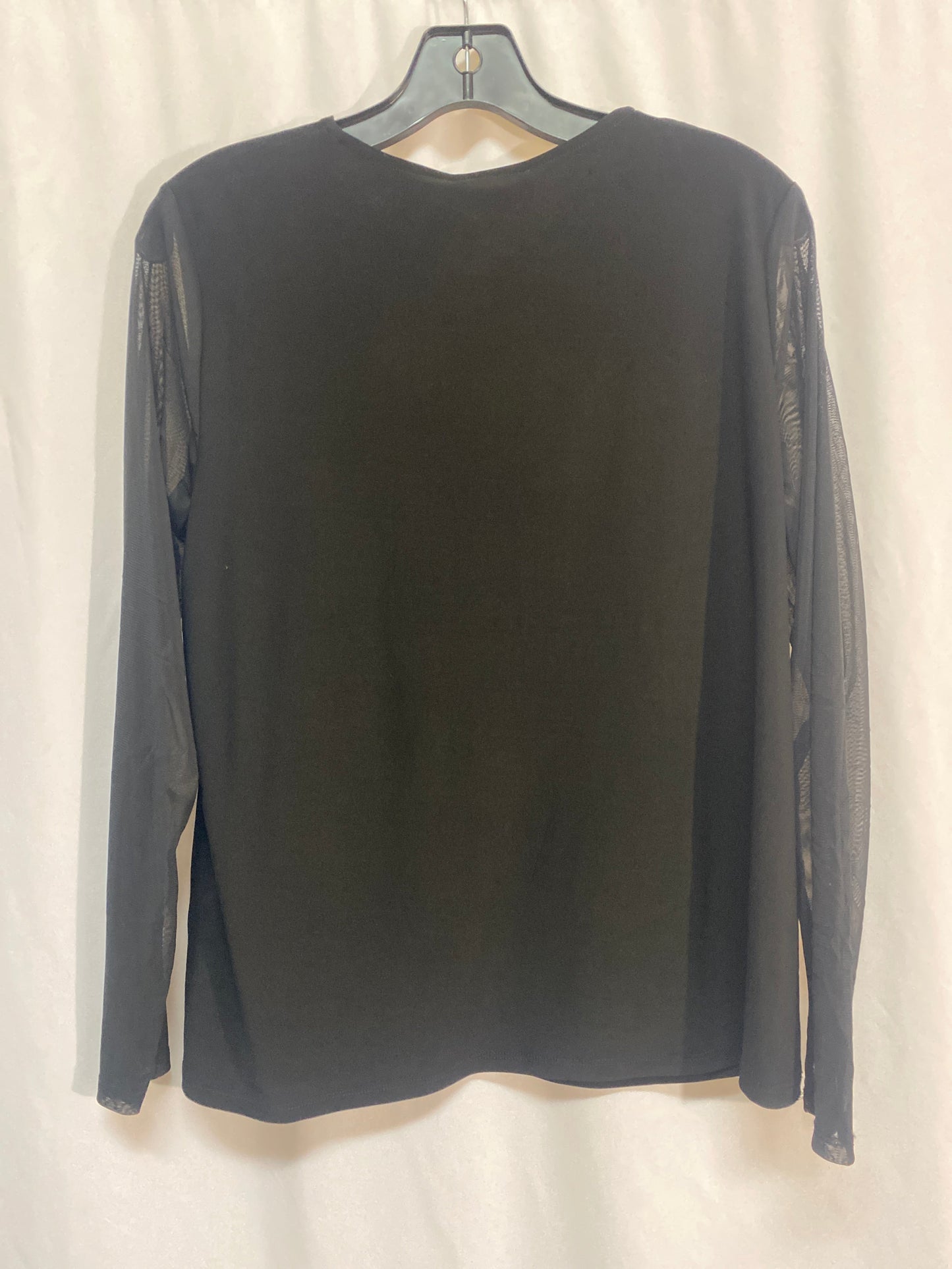 Top Long Sleeve By Nine West In Black, Size: L