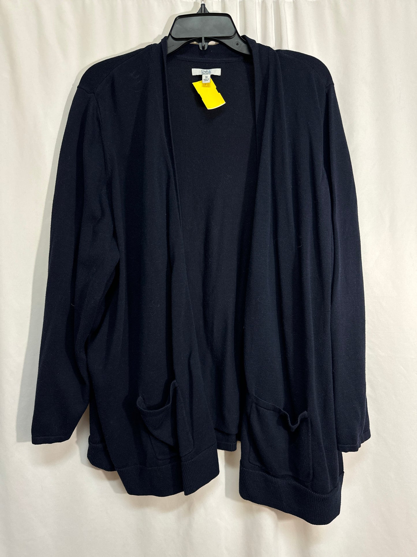 Cardigan By Croft And Barrow In Navy, Size: 3x