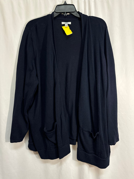 Cardigan By Croft And Barrow In Navy, Size: 3x