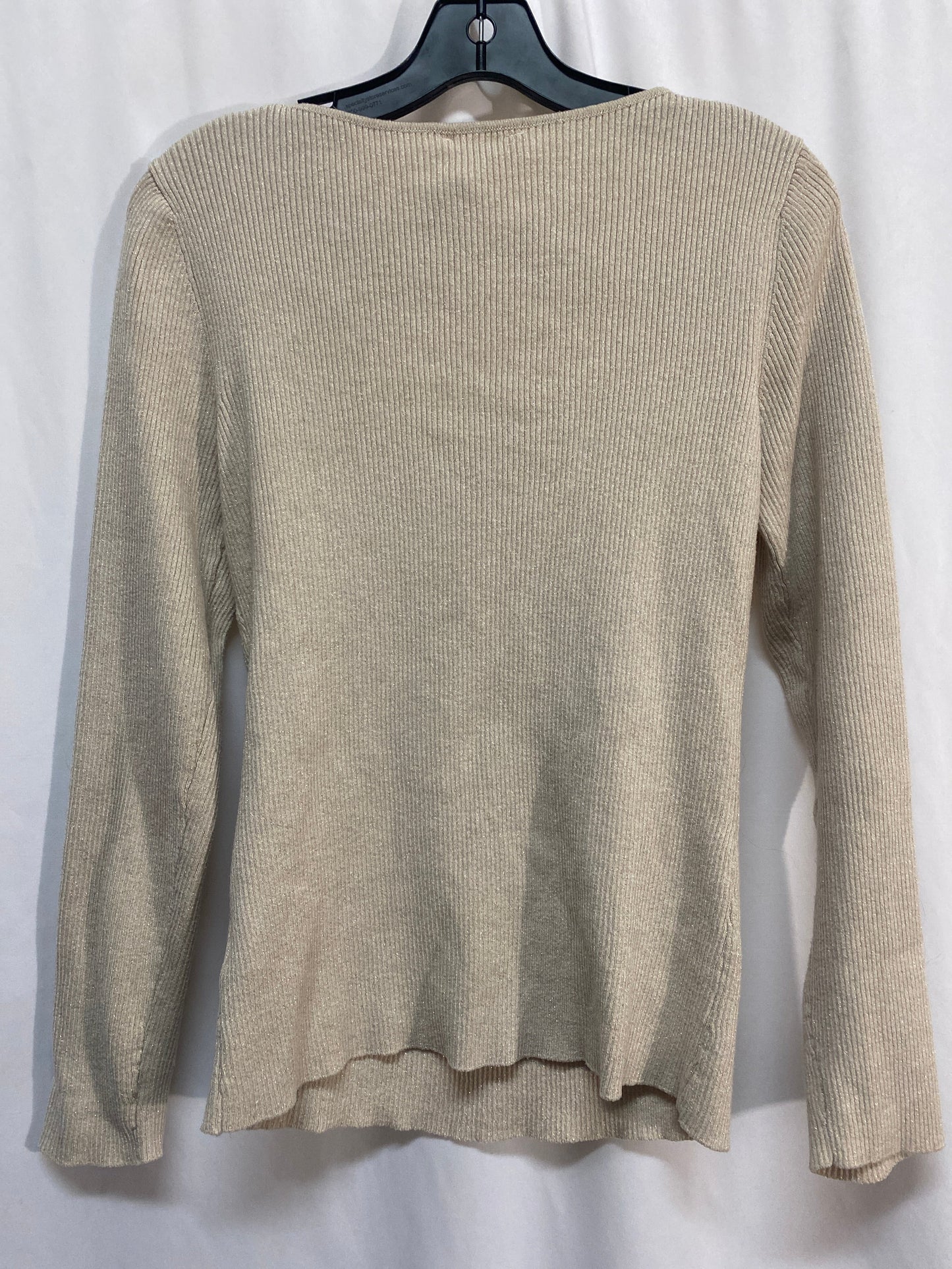 Top Long Sleeve By Jessica Simpson In Tan, Size: Xl