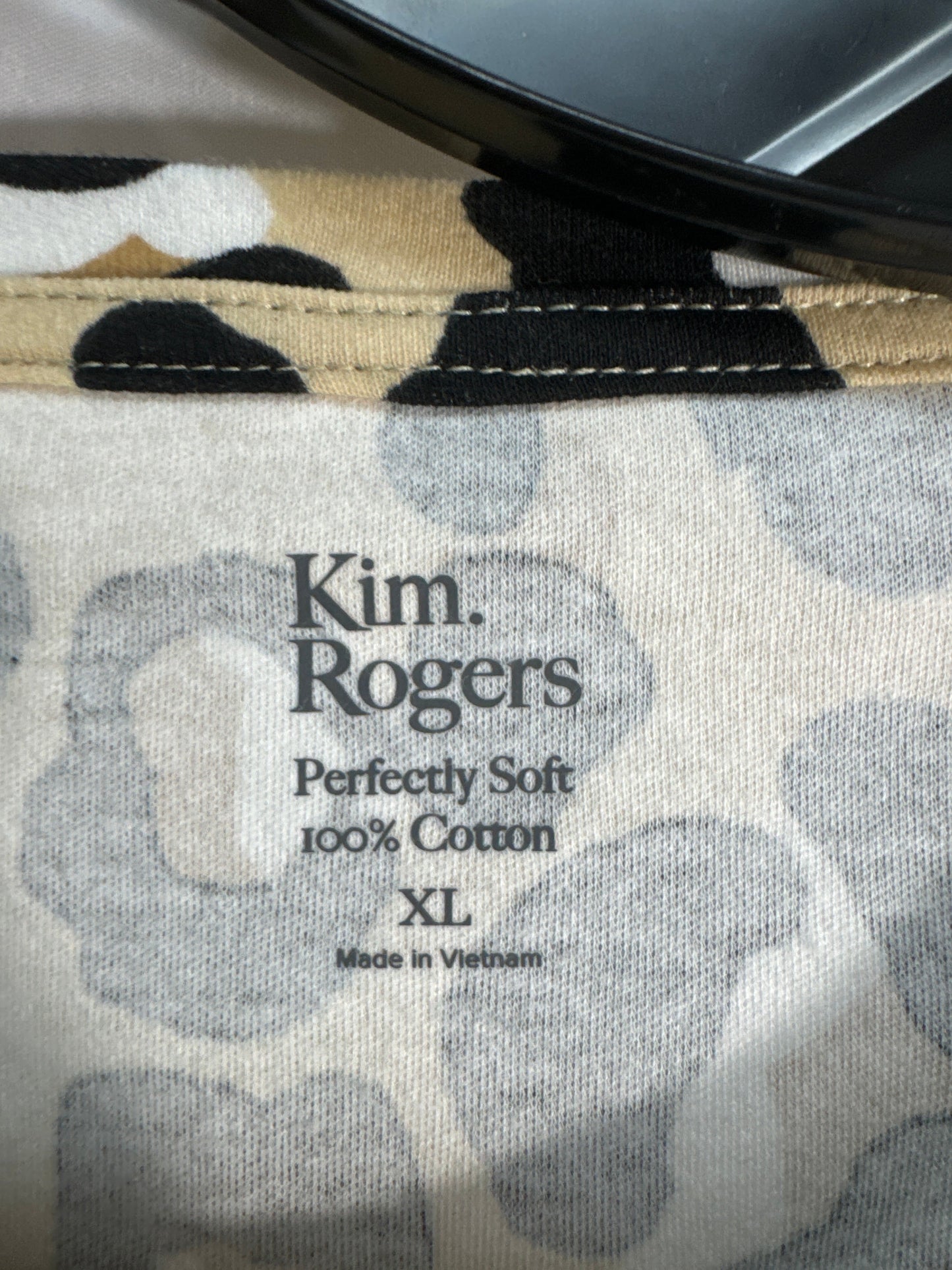 Top 3/4 Sleeve By Kim Rogers In Animal Print, Size: Xl