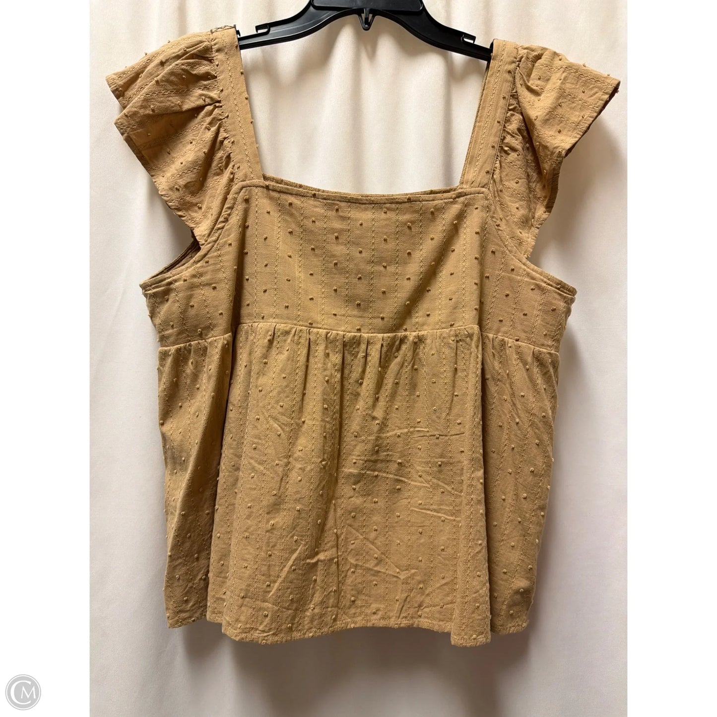 Top Sleeveless By Mine In Brown, Size: L