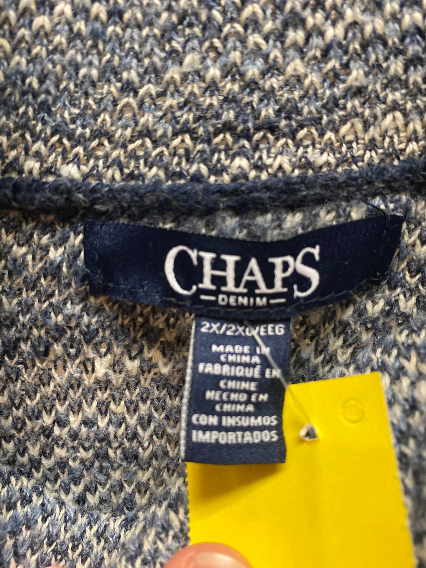 Sweater By Chaps In Blue, Size: 2x