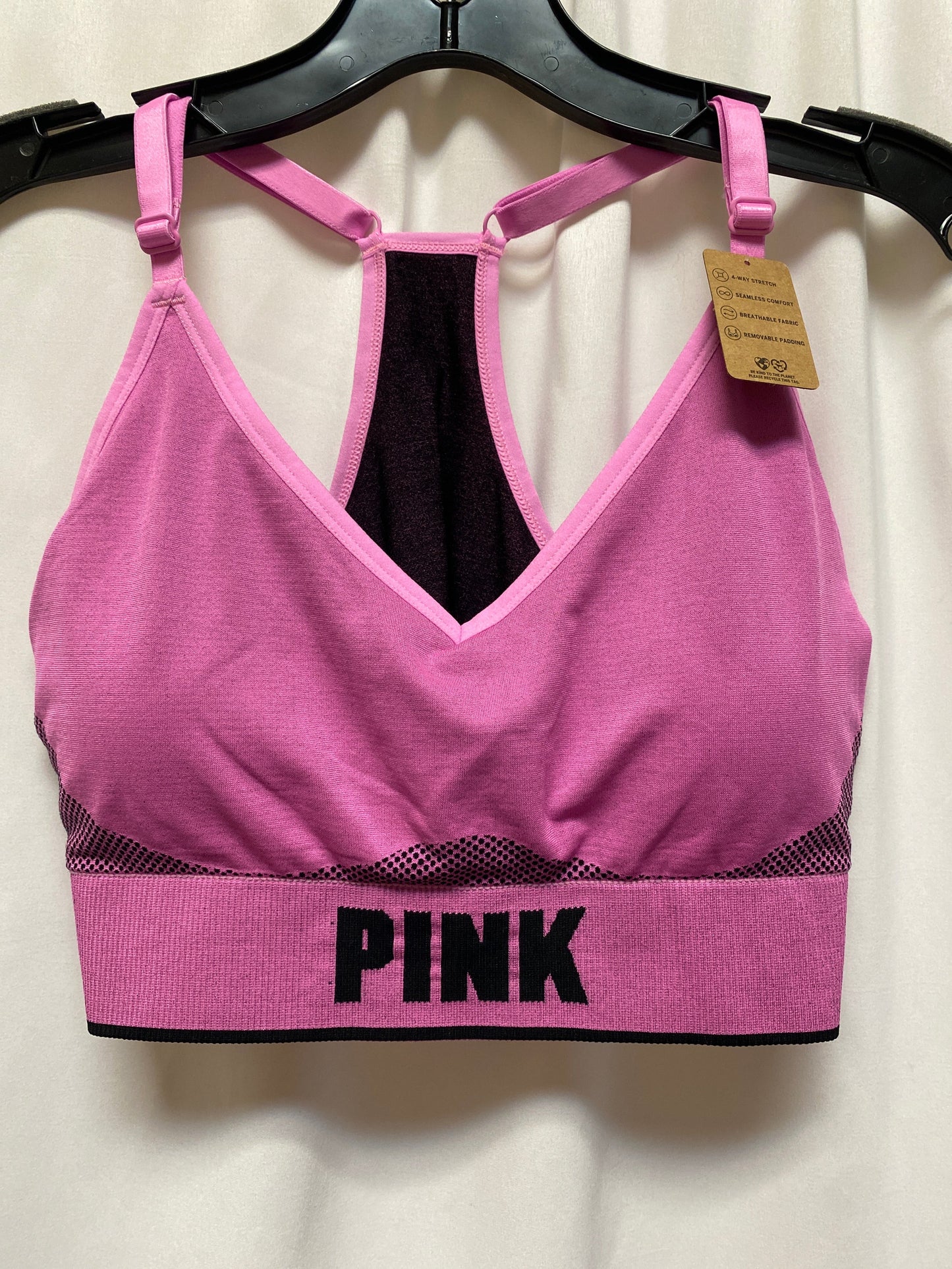 Athletic Bra By Pink In Pink, Size: L