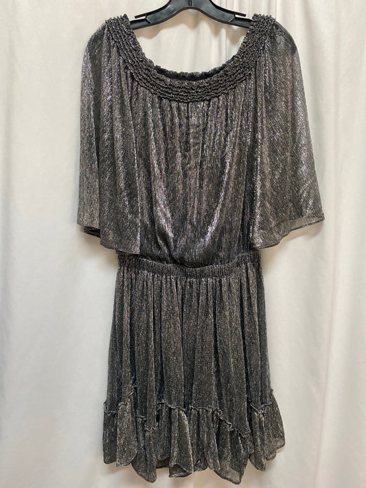 Dress Casual Midi By Halston In Silver, Size: S