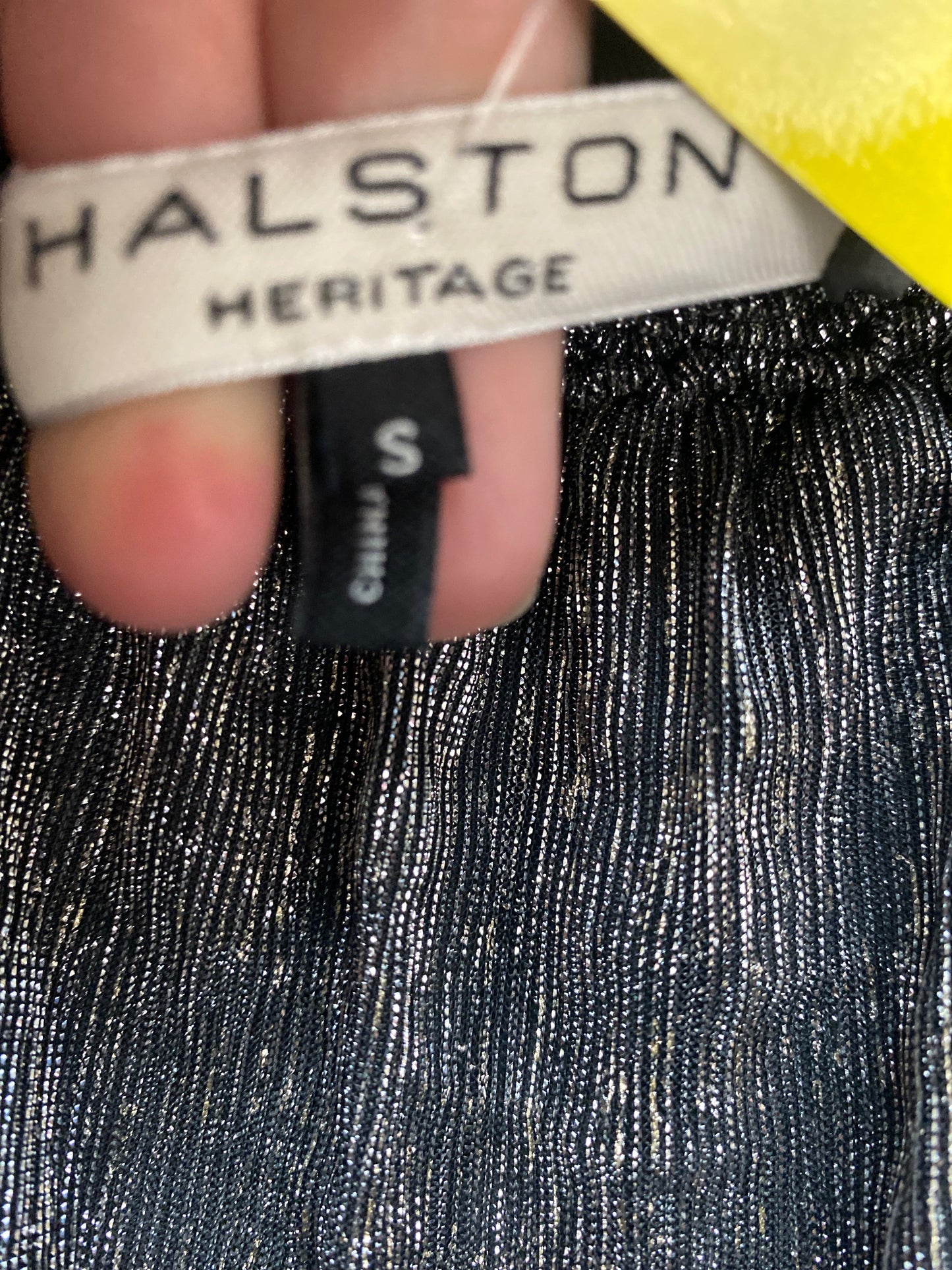 Dress Casual Midi By Halston In Silver, Size: S