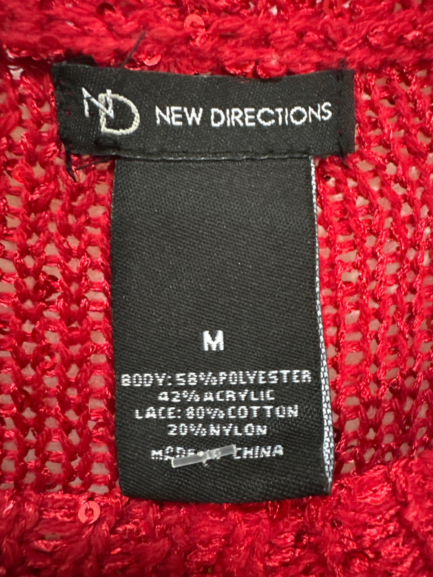 Sweater By New Directions In Red, Size: M