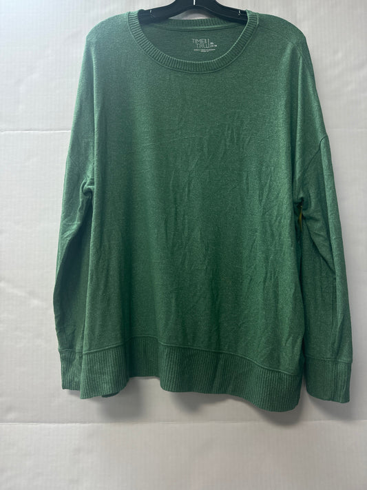 Top Long Sleeve By Time And Tru In Green, Size: Xl