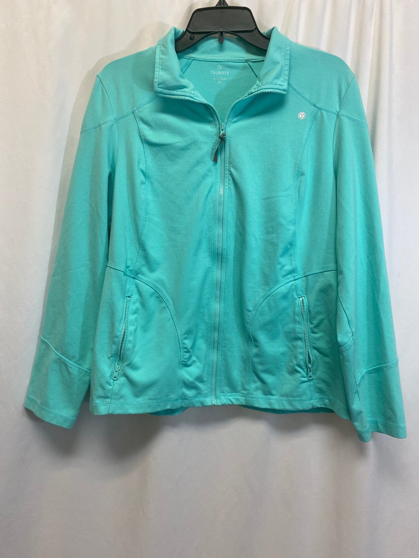 Athletic Jacket By Talbots In Teal, Size: Xl