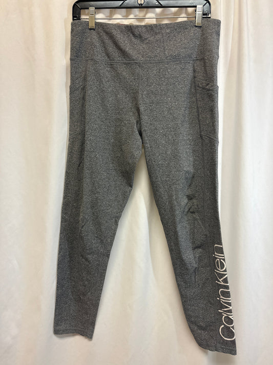 Athletic Leggings By Fabletics In Grey, Size: L