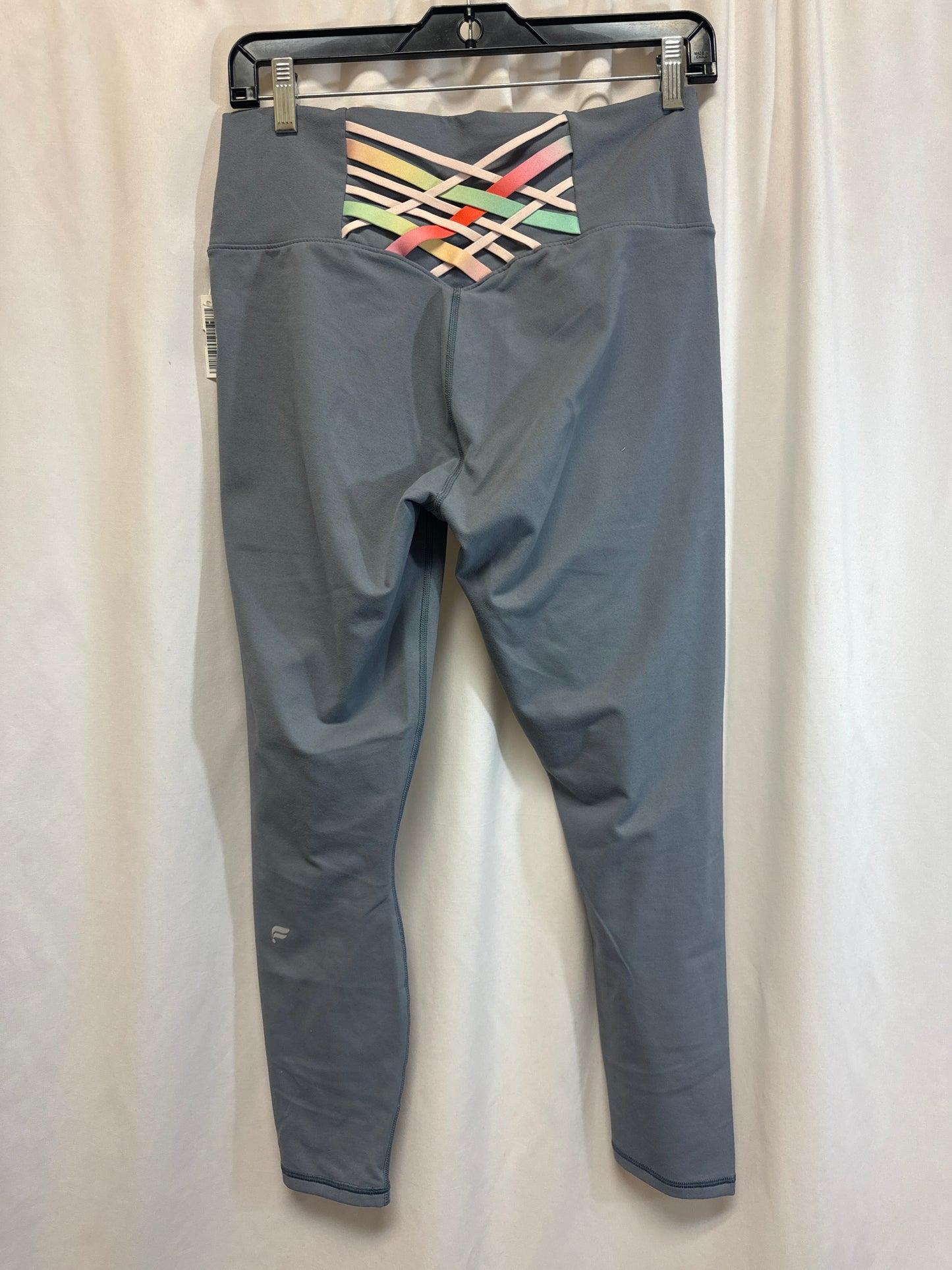 Athletic Leggings By Calvin Klein In Grey, Size: Xl