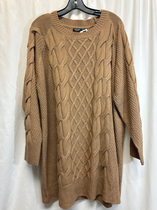 Sweater By Shein In Brown, Size: 3x