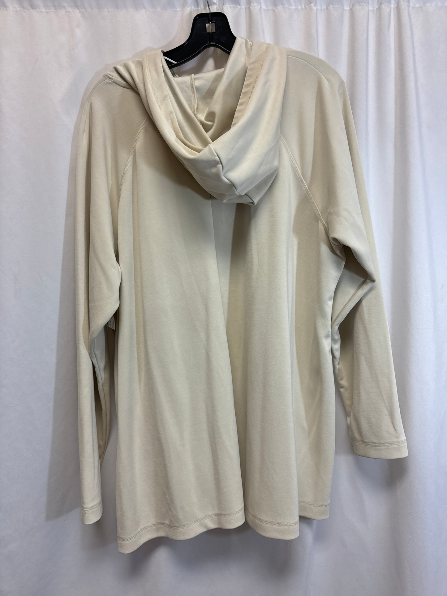 Athletic Sweatshirt Hoodie By Lane Bryant In Tan, Size: 1x