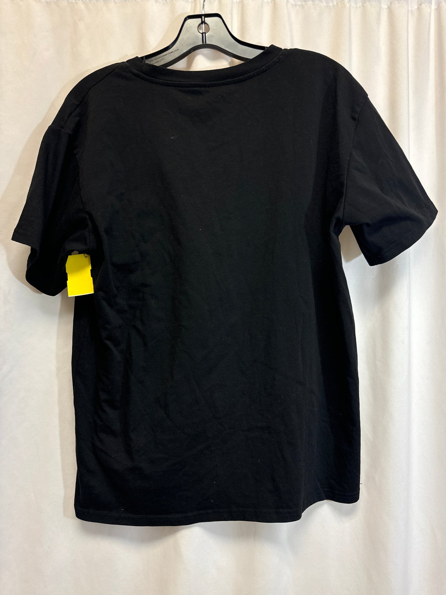 Top Short Sleeve By Shein In Black, Size: L