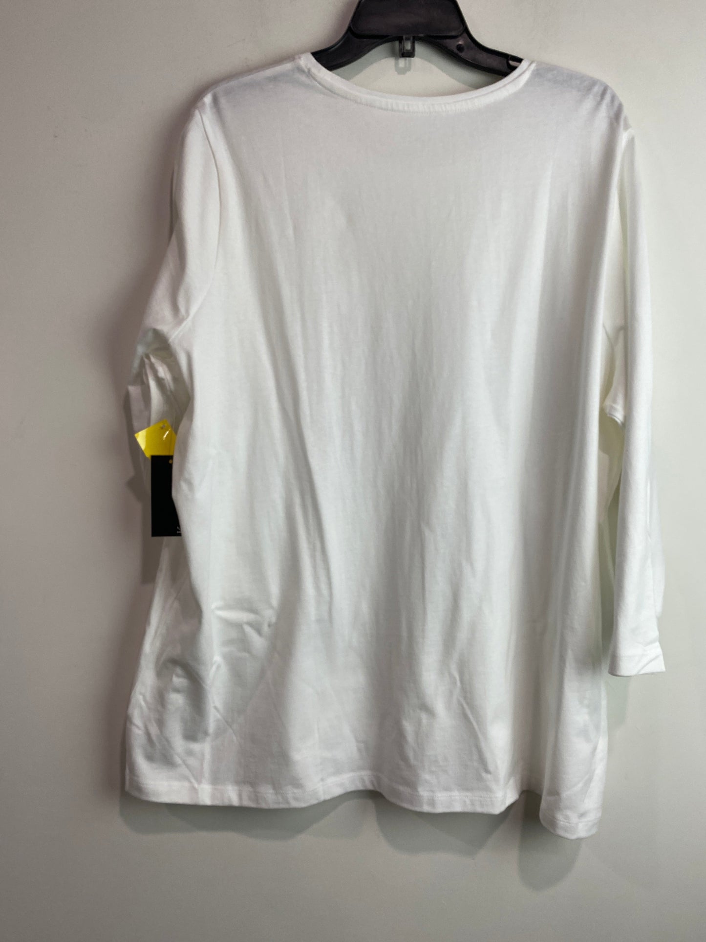 Top Long Sleeve By Kim Rogers In White, Size: 2x