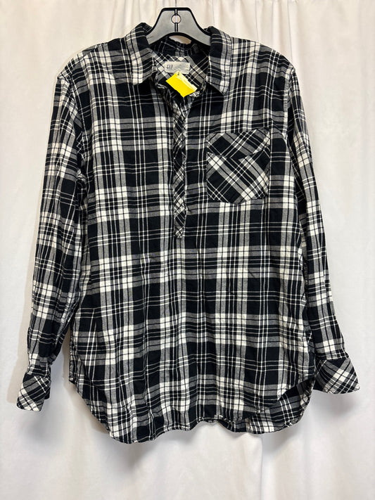 Top Long Sleeve By Gap In Black, Size: L