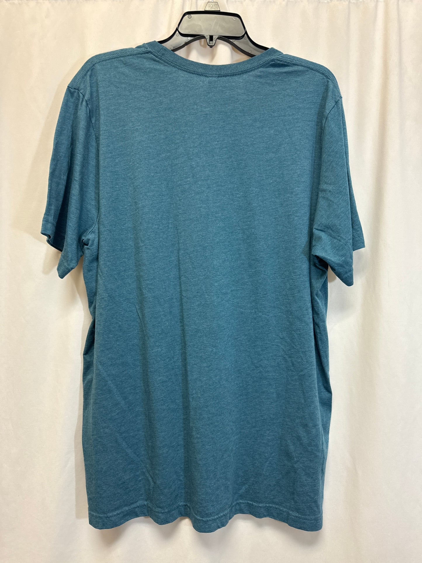 Top Short Sleeve By Bella + Canvas In Blue, Size: 2x