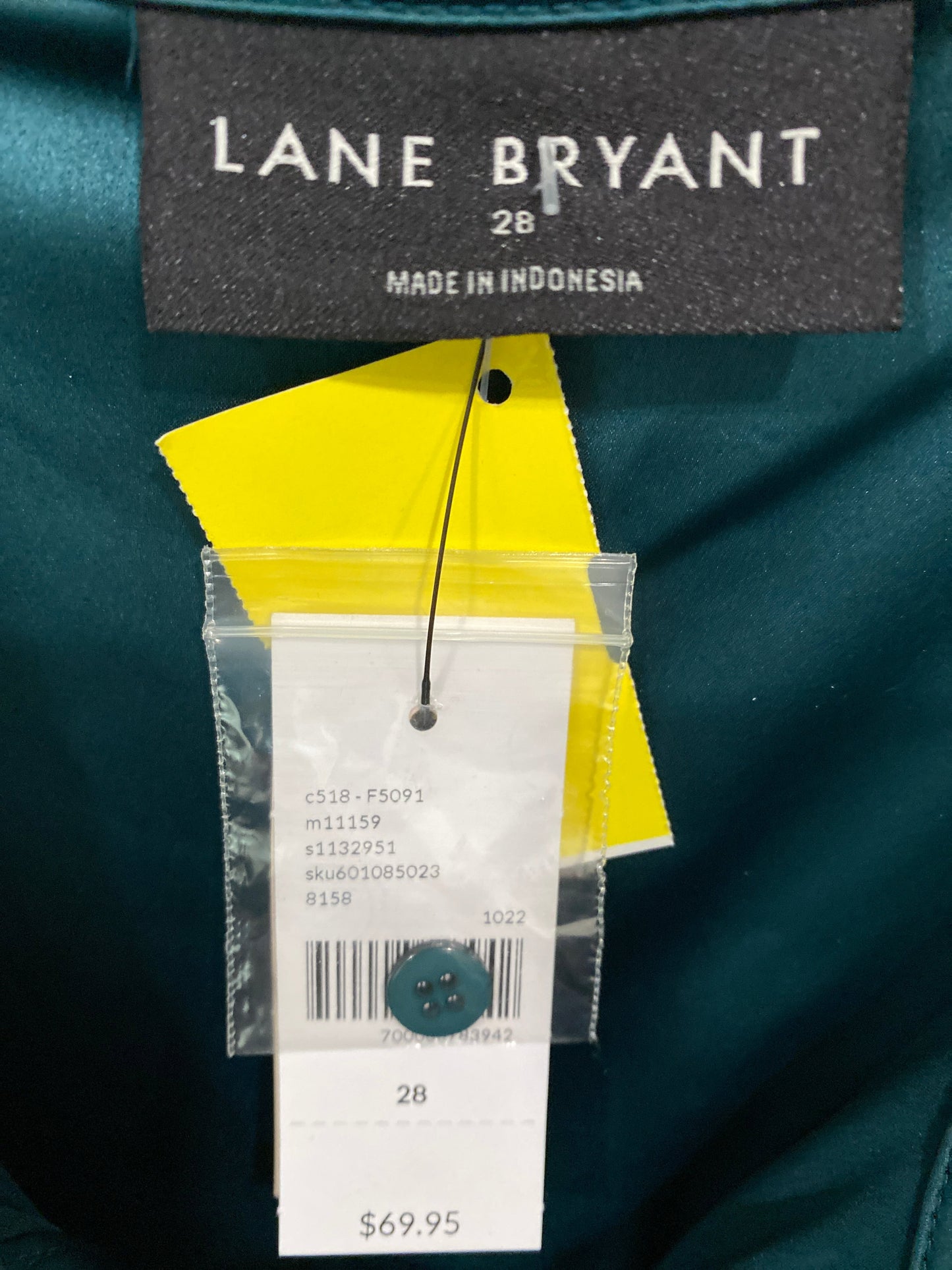 Top Long Sleeve By Lane Bryant In Green, Size: 4x