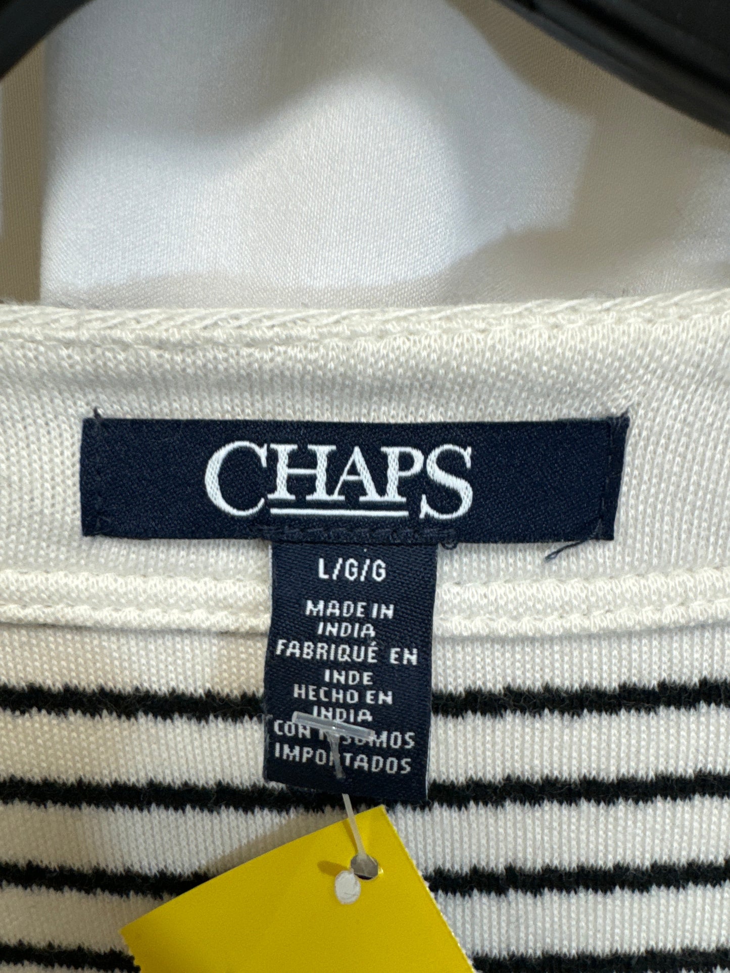 Top Long Sleeve By Chaps In Navy, Size: L