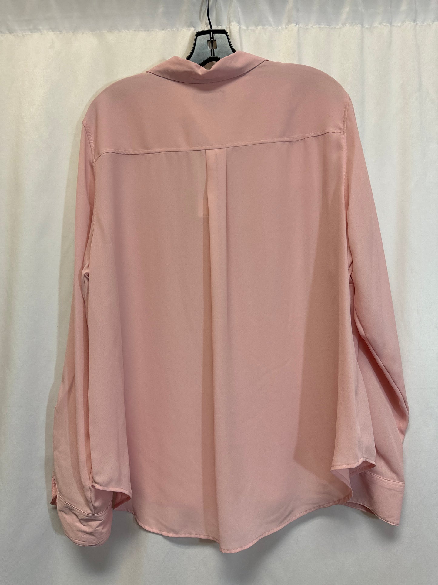 Top Long Sleeve By Investments In Pink, Size: 1x