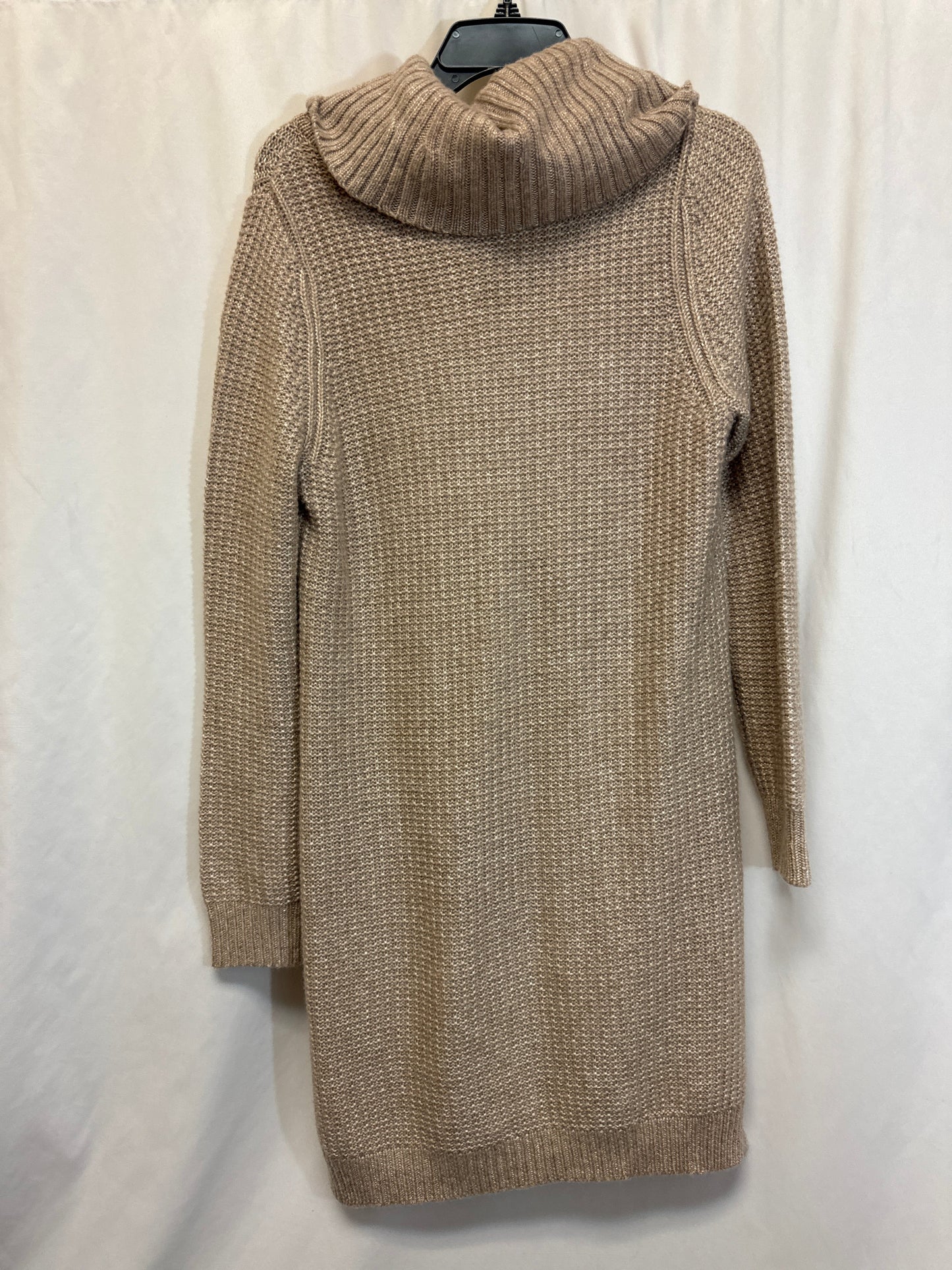 Dress Casual Midi By White House Black Market In Taupe, Size: L