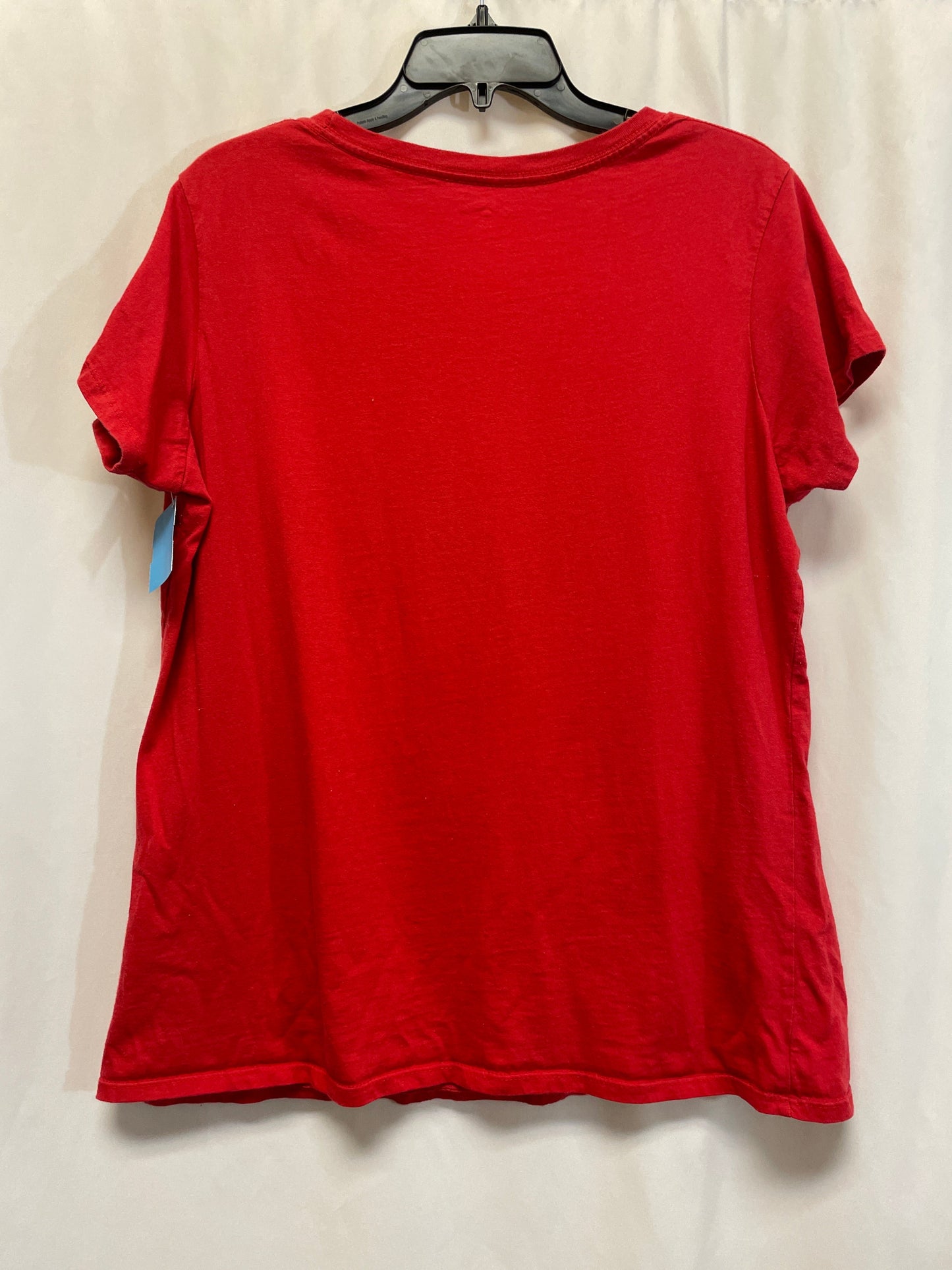 Top Short Sleeve By Holiday Time In Red, Size: Xl