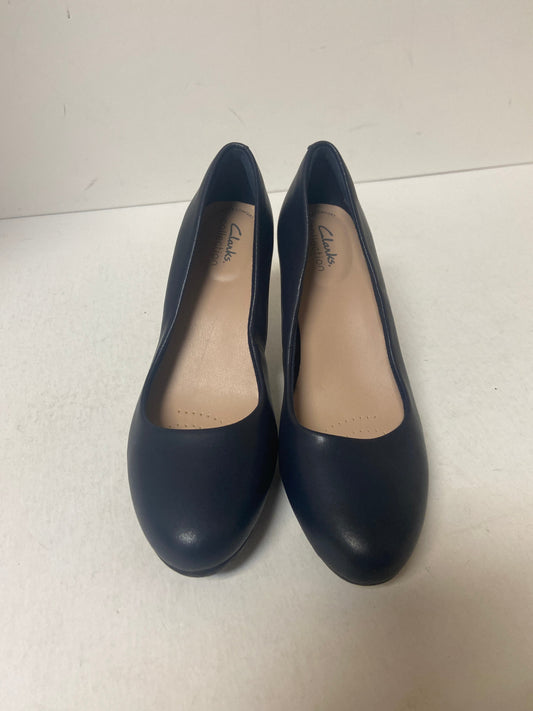 Shoes Heels Block By Clarks In Navy, Size: 8.5