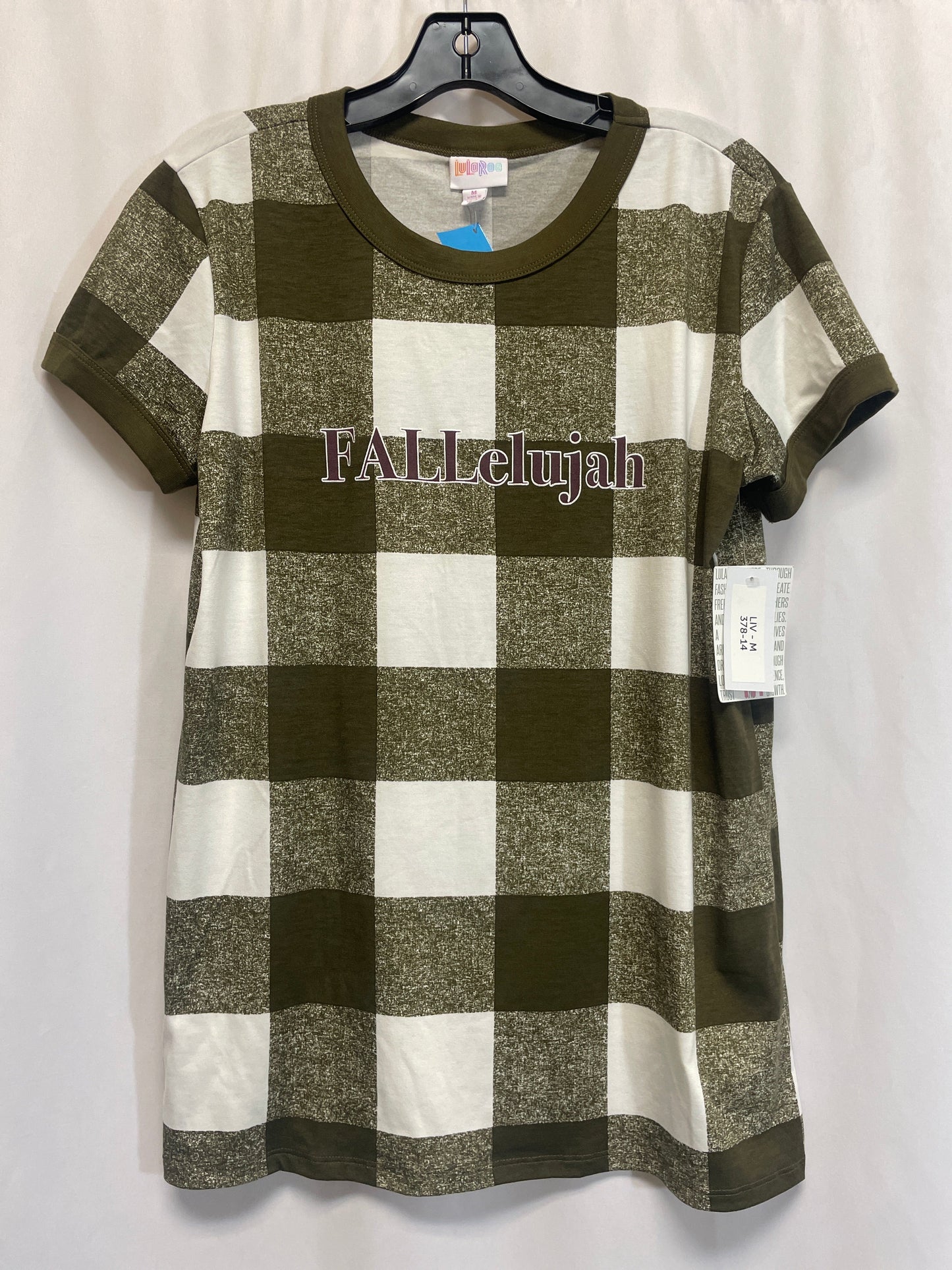 Top Short Sleeve By Lularoe In Green, Size: M