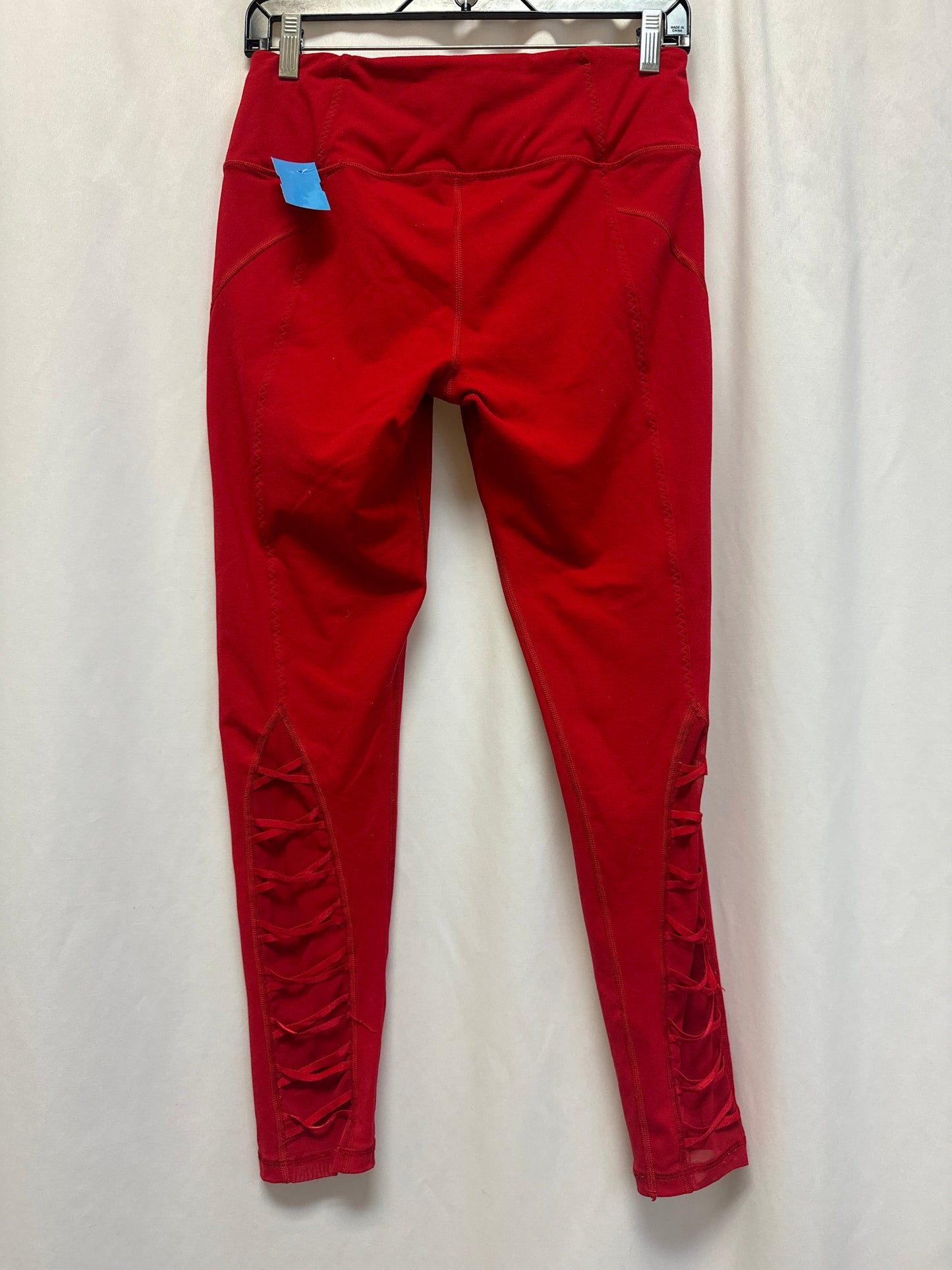 Athletic Leggings By Victorias Secret In Red, Size: M