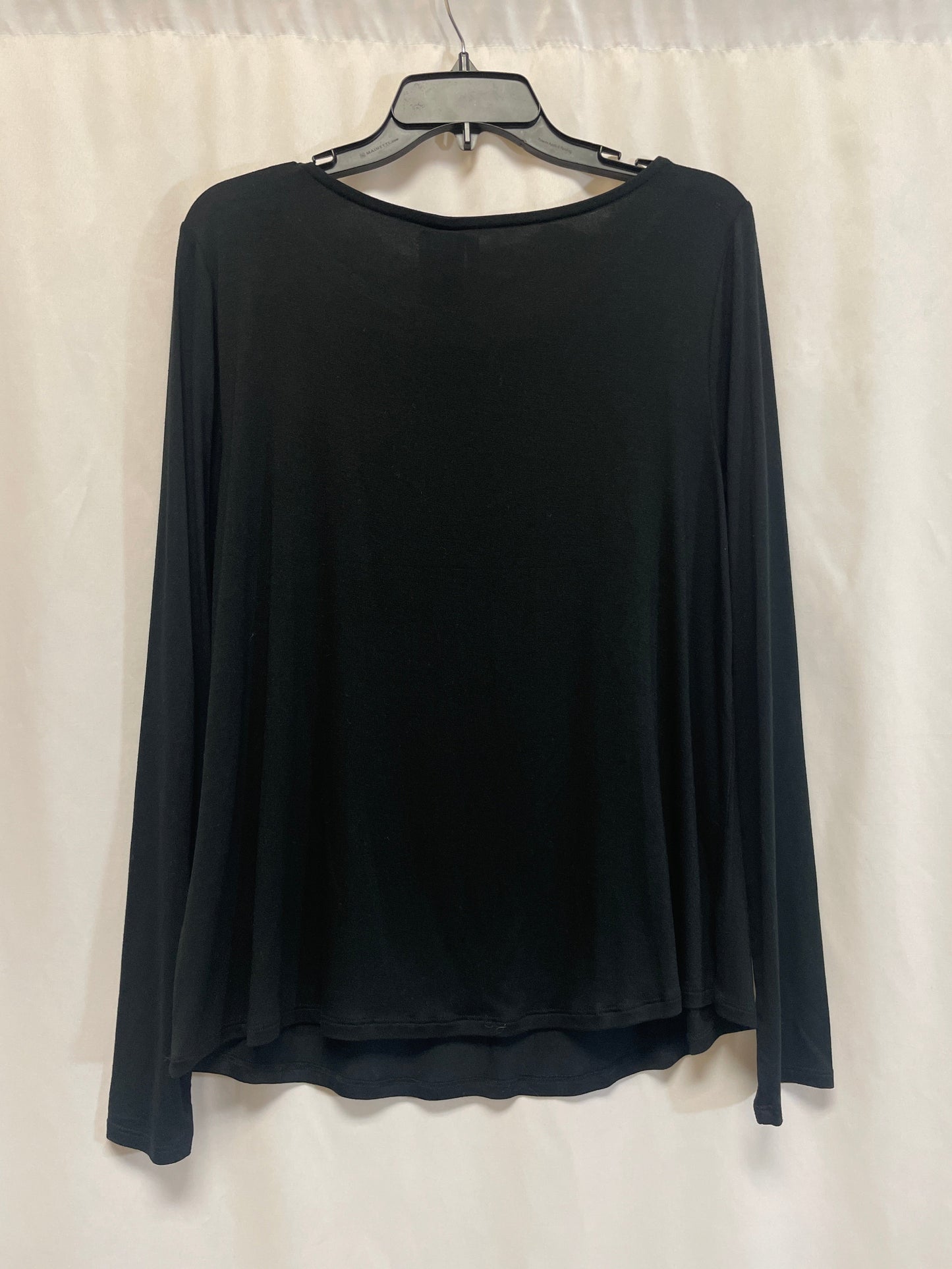 Top Long Sleeve By Cato In Black, Size: L