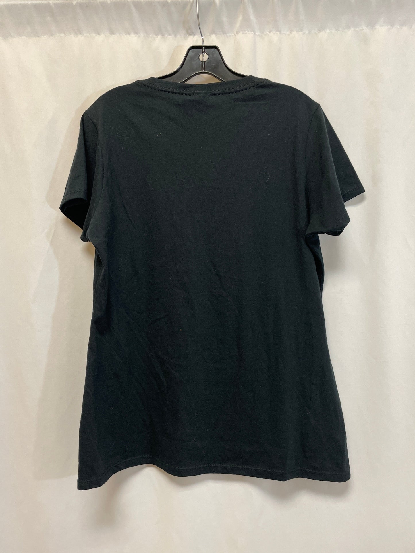 Top Short Sleeve By Clothes Mentor In Black, Size: L