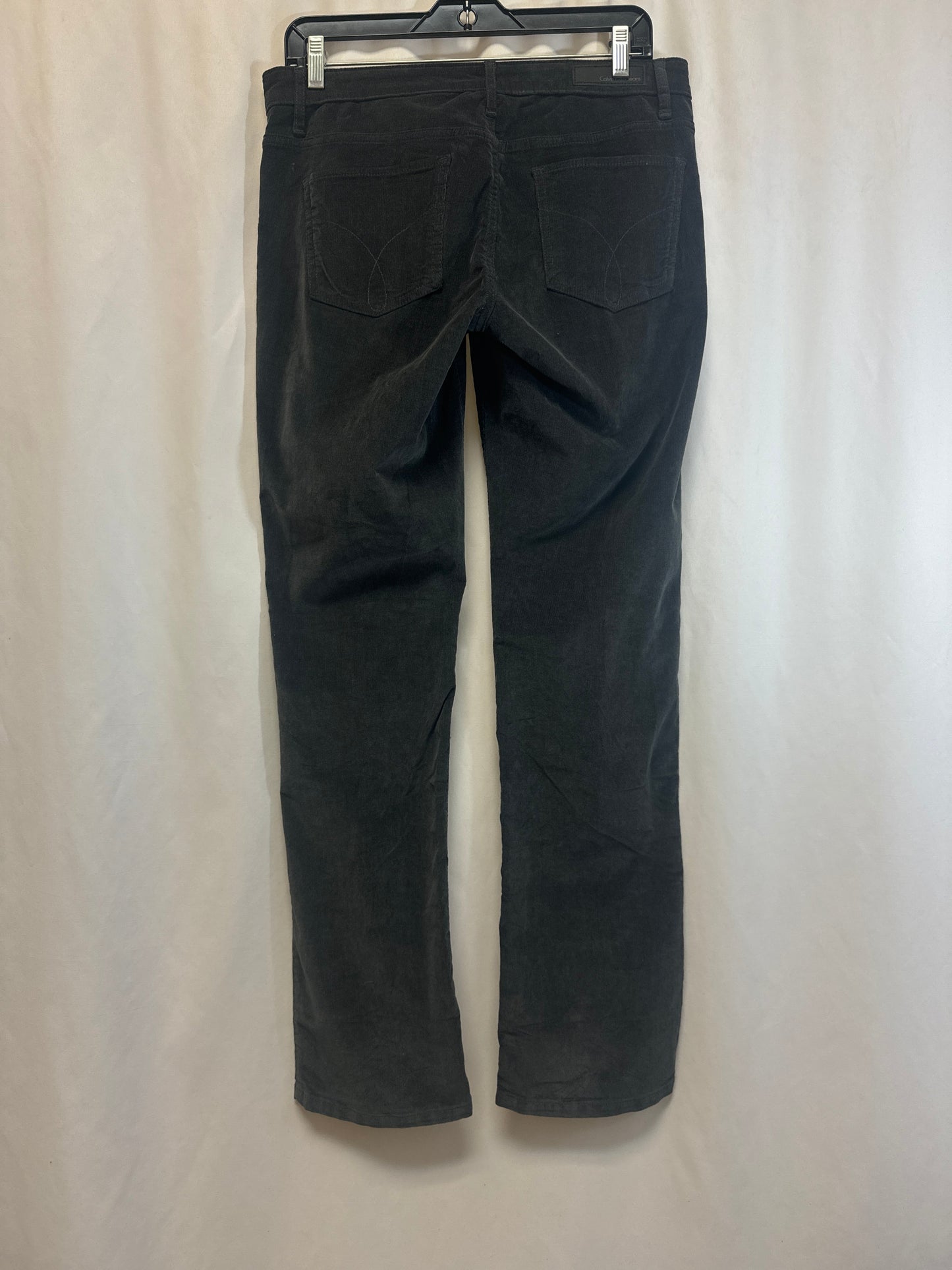 Pants Corduroy By Calvin Klein In Grey, Size: 8