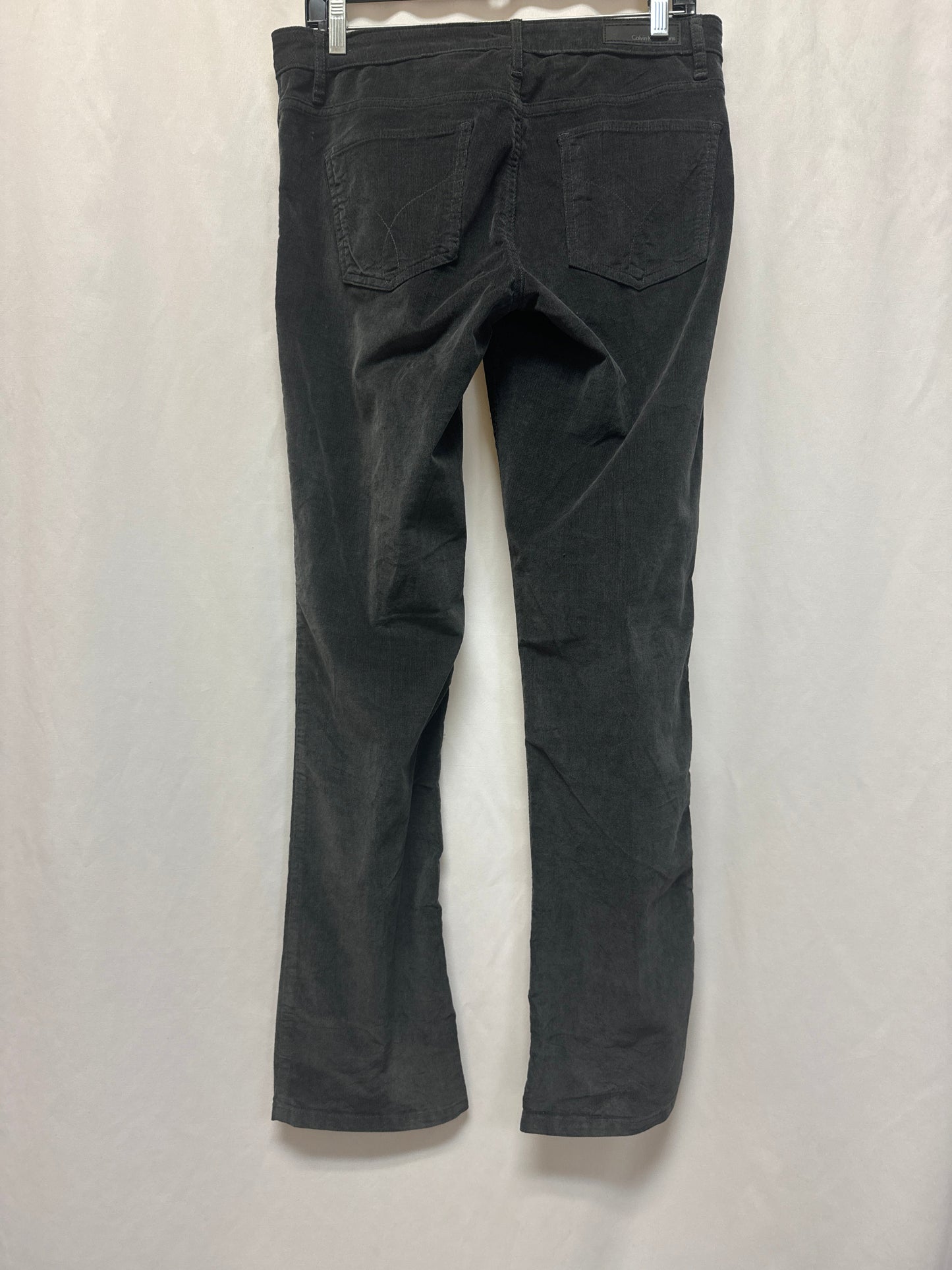 Pants Corduroy By Calvin Klein In Grey, Size: 8