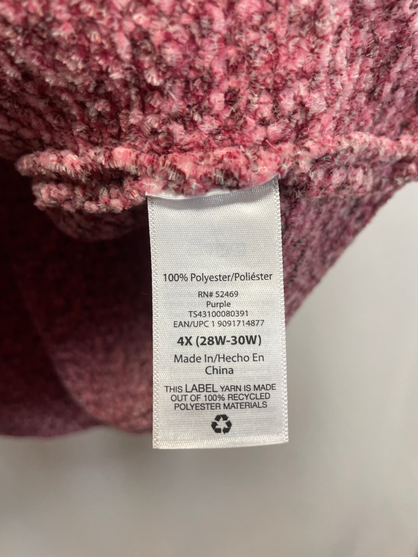 Sweater By Terra & Sky In Pink, Size: 4x