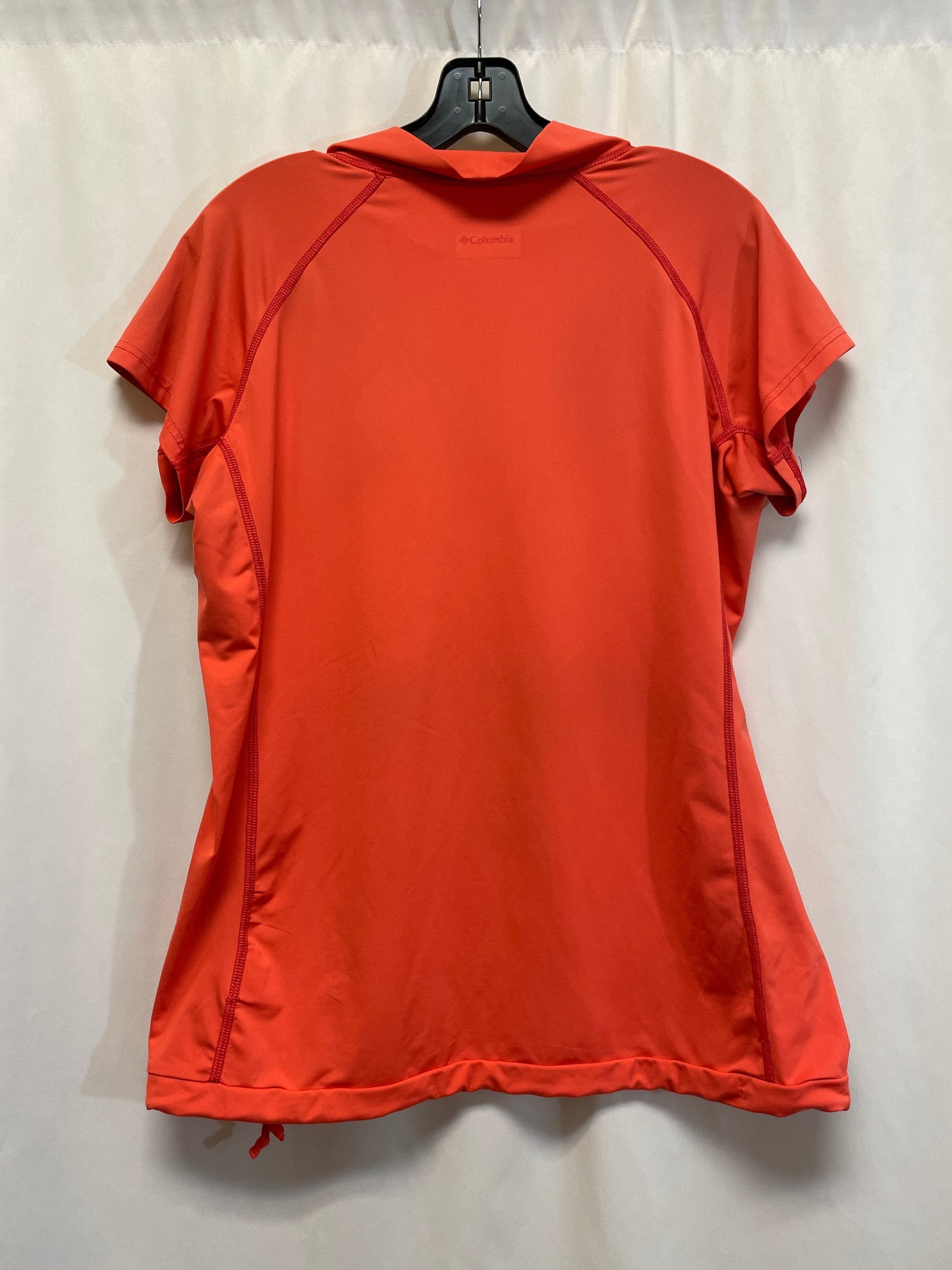 Athletic Top Short Sleeve By Columbia In Orange, Size: L