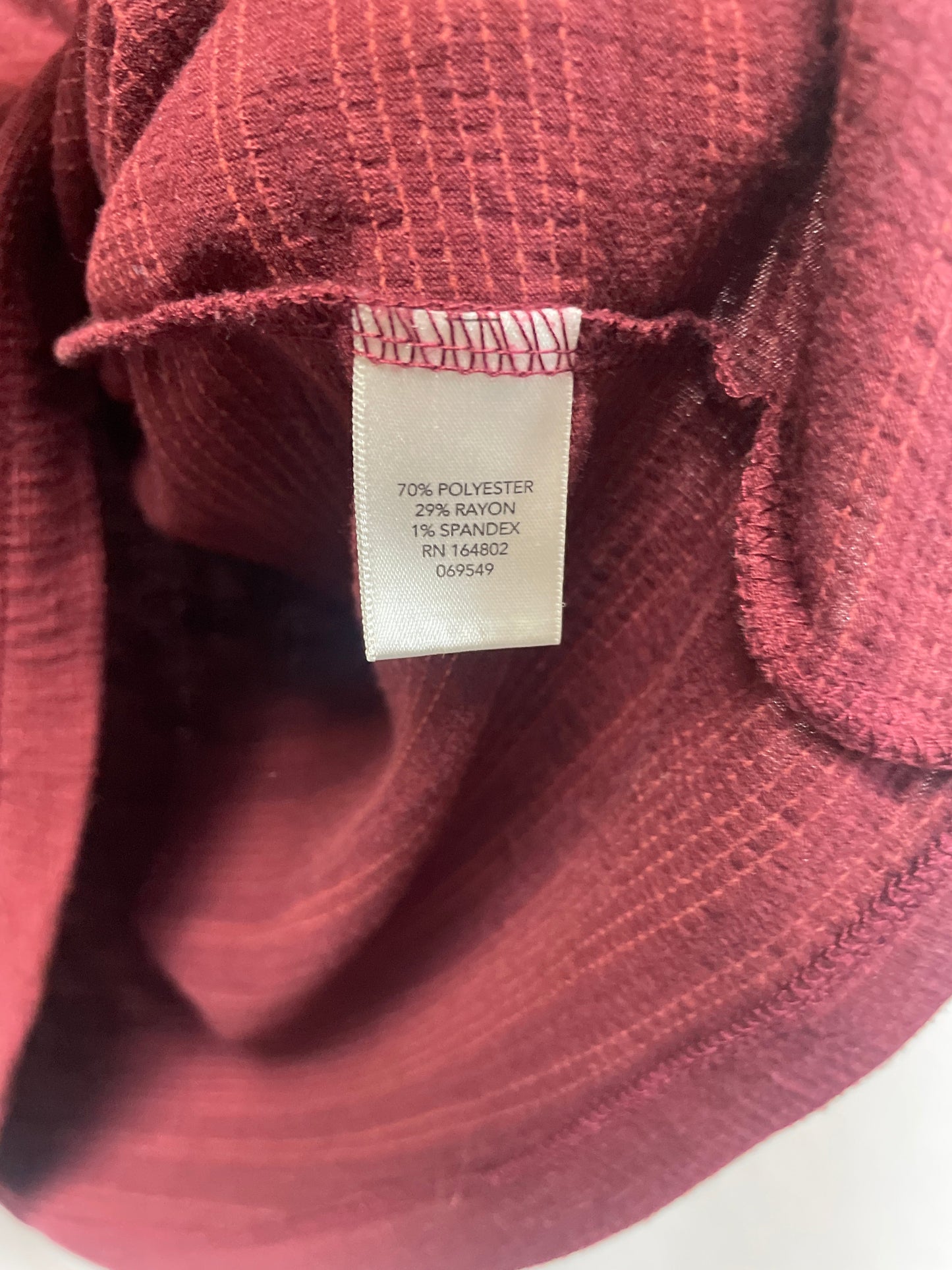 Top Long Sleeve By Christopher And Banks In Maroon, Size: Xl