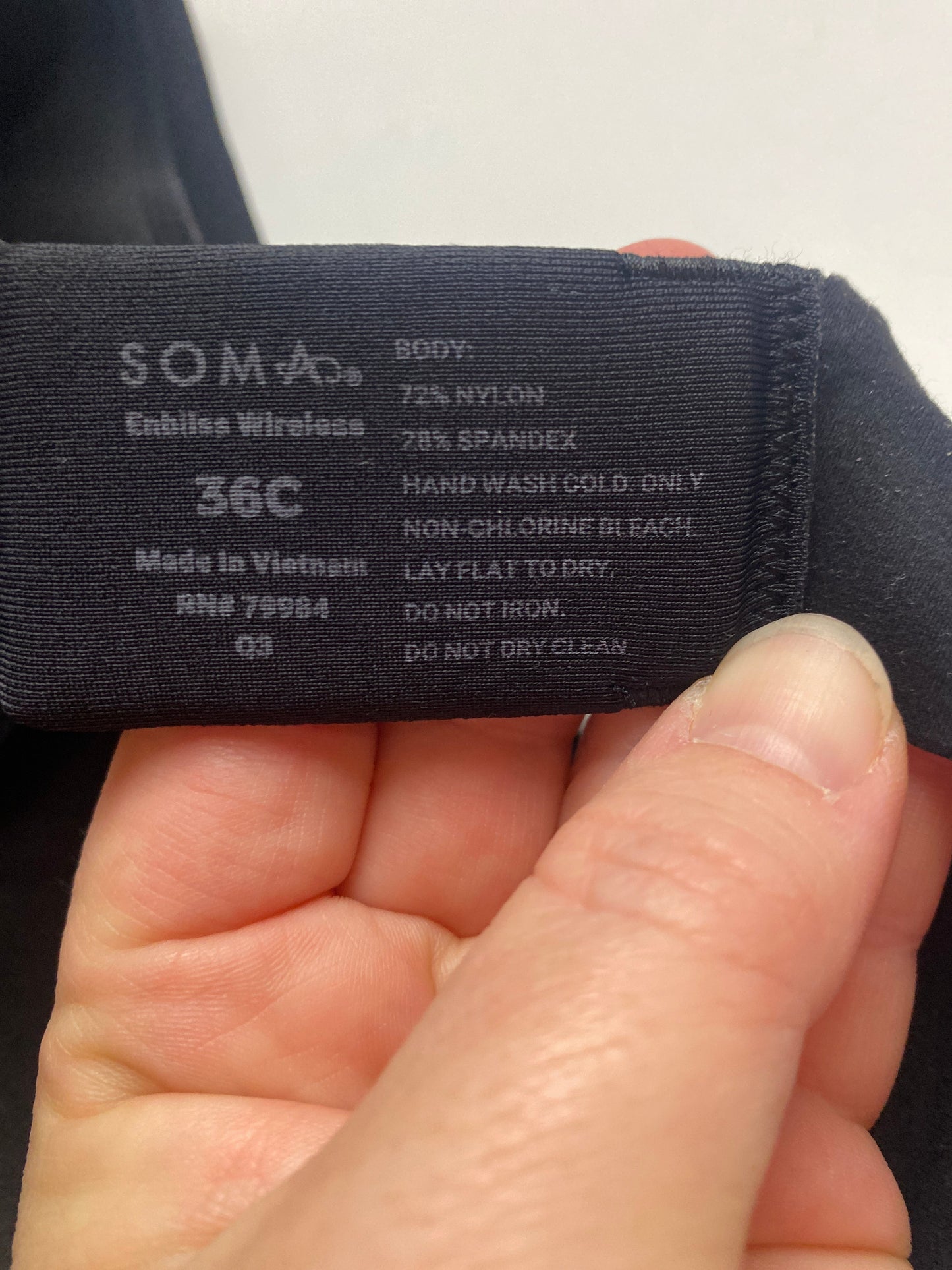 Bra By Soma In Black, Size: 0