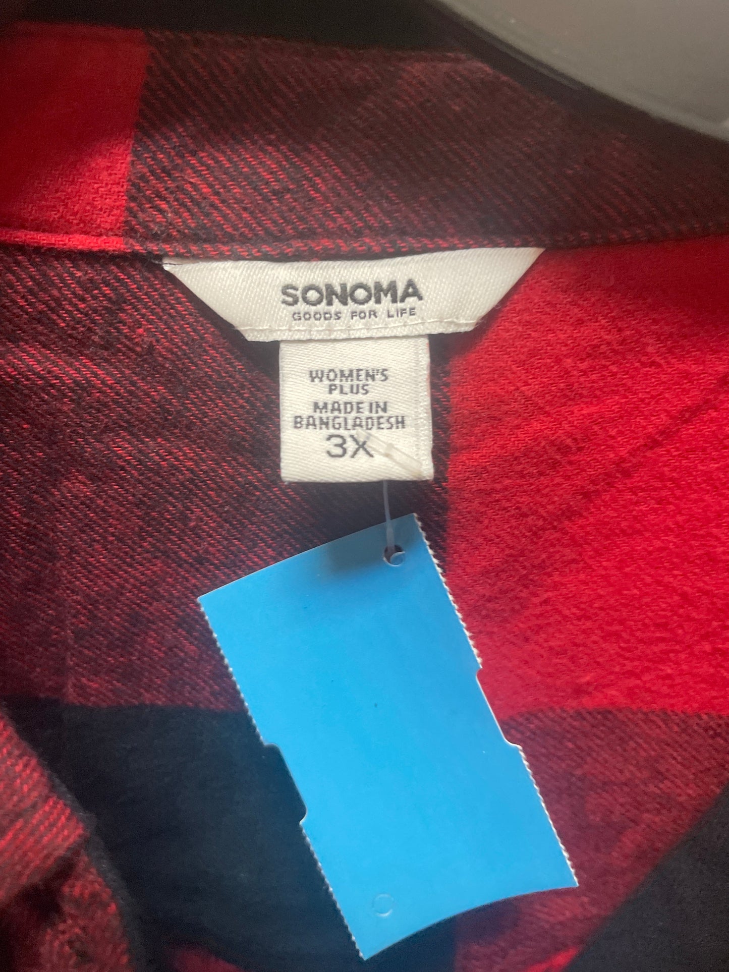 Top Long Sleeve By Sonoma In Red, Size: 3x