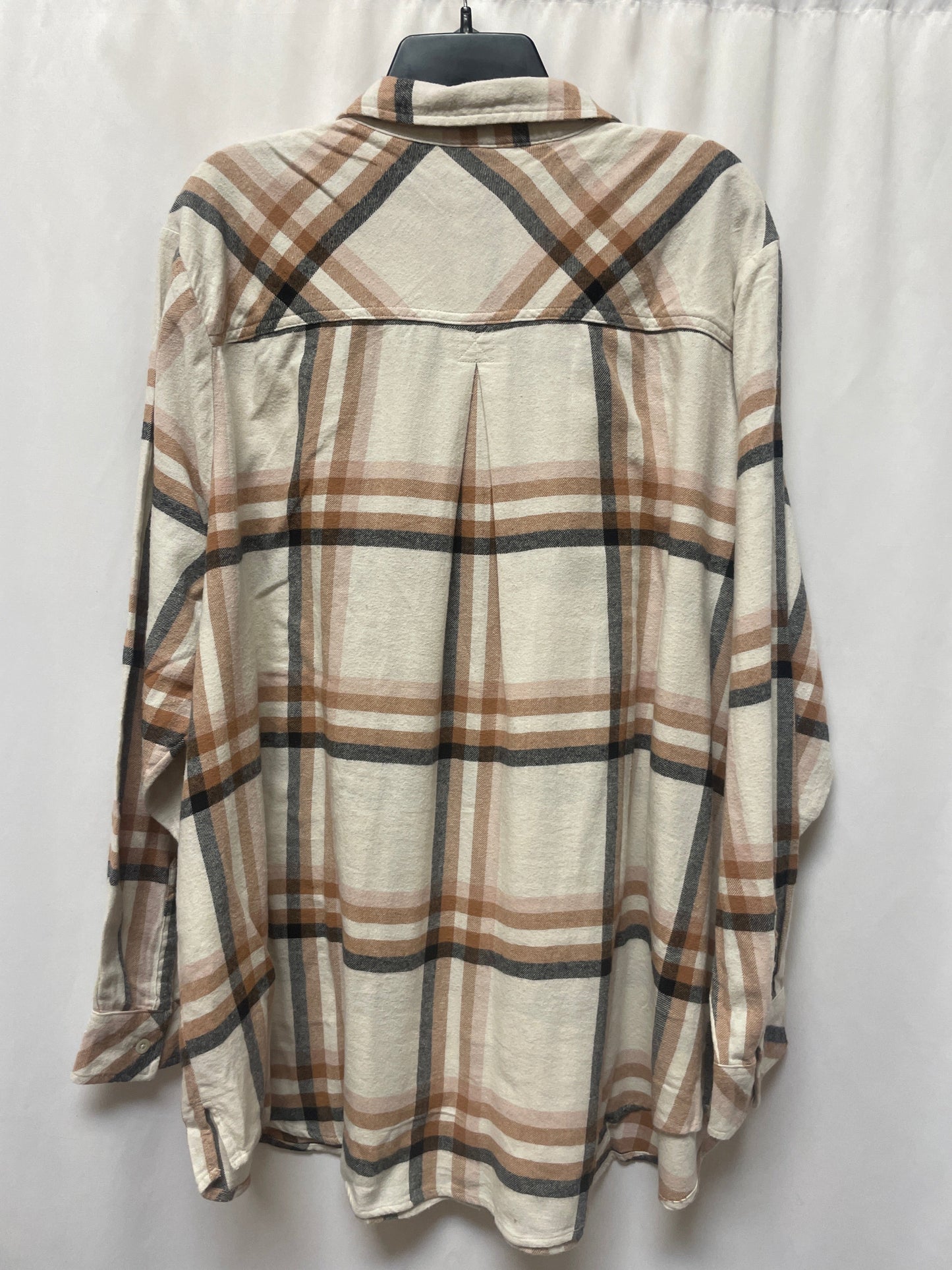 Top Long Sleeve By Sonoma In Tan, Size: 4x