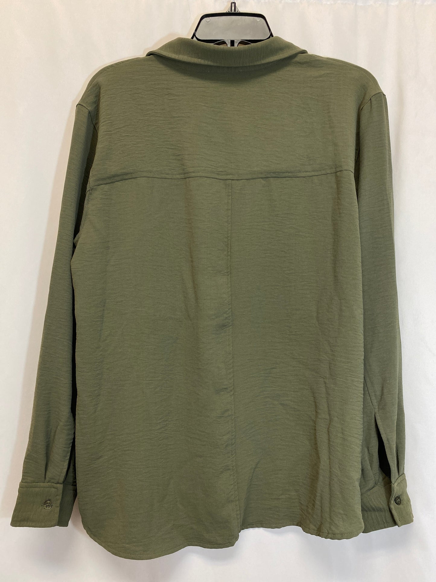 Top Long Sleeve By Calvin Klein In Green, Size: S