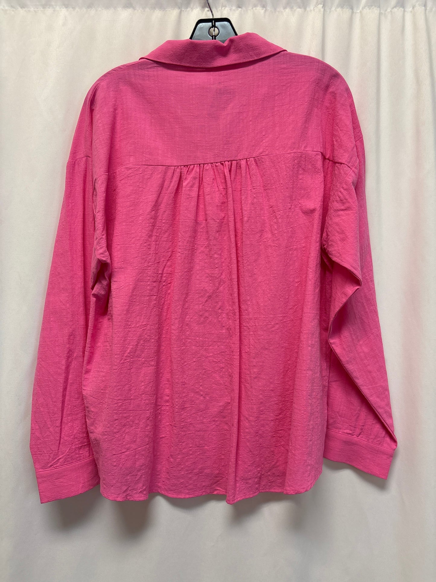 Top Long Sleeve By Andree By Unit In Pink, Size: L